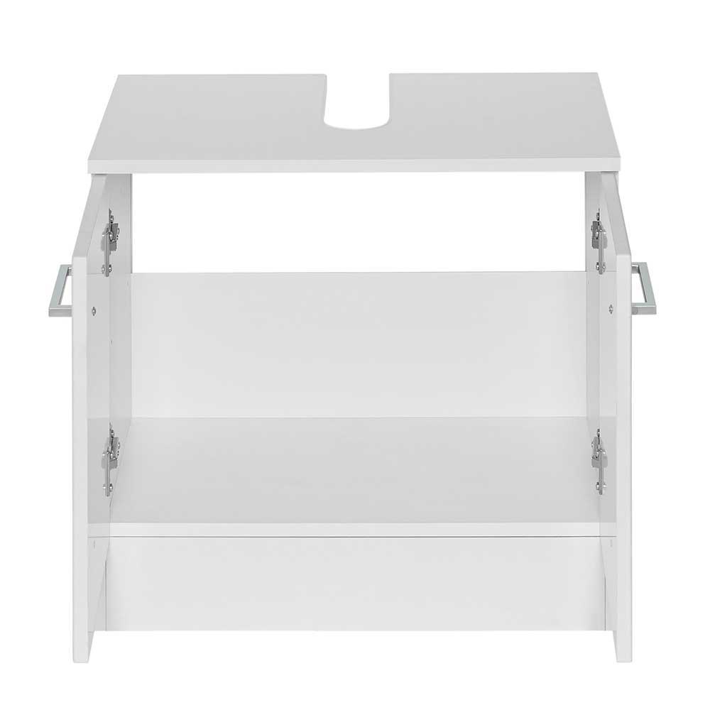 Weiße Möbel Kombination Vadoria für Bad mit LED Beleuchtung (dreiteilig)
