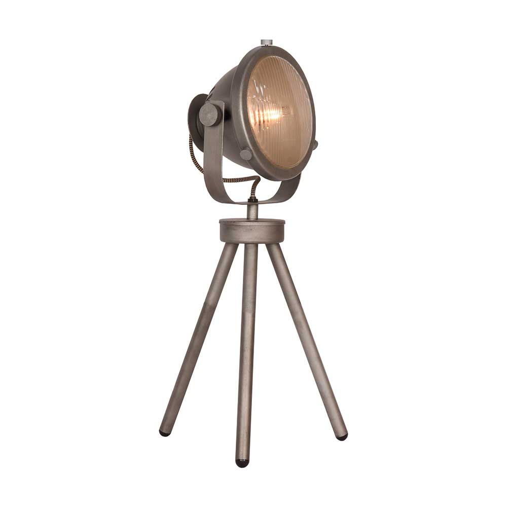 Tischlampe Ailand aus Metall in Scheinwerfer Optik