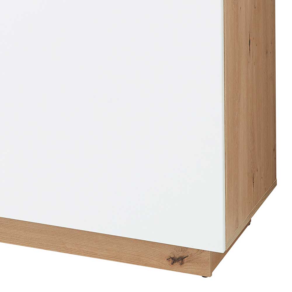 XL Sideboard Walita in Wildeichefarben und Weiß 240 cm breit