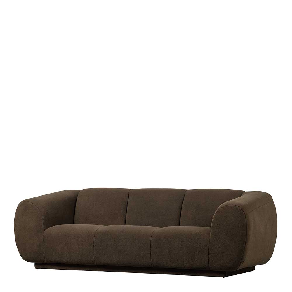 Webplüsch Couch Naico in Dunkelgrün modernes Design