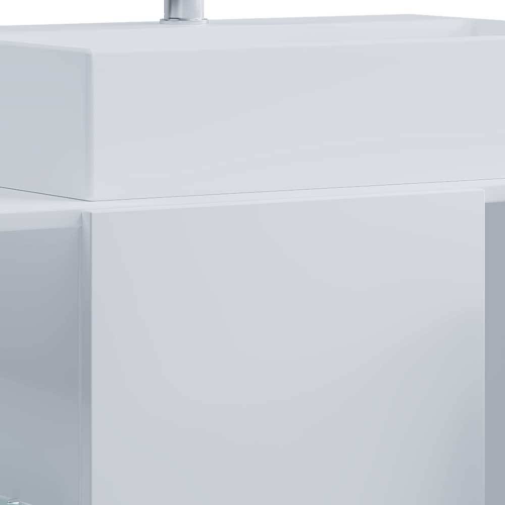 Waschtischschrank mit Becken Pseidoca in Weiß 93 cm breit