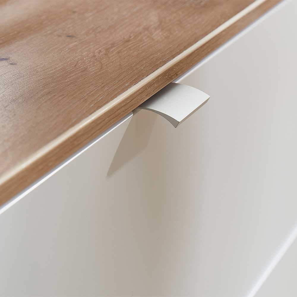 Sideboard mit Schubladen Walita in Weiß und Wildeiche Holzoptik 240 cm breit