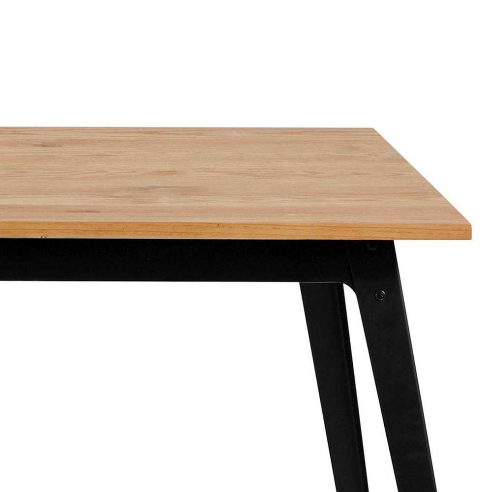 Esszimmer Tisch Ozarro aus Kiefer Massivholz und Metall 160x75x90 cm