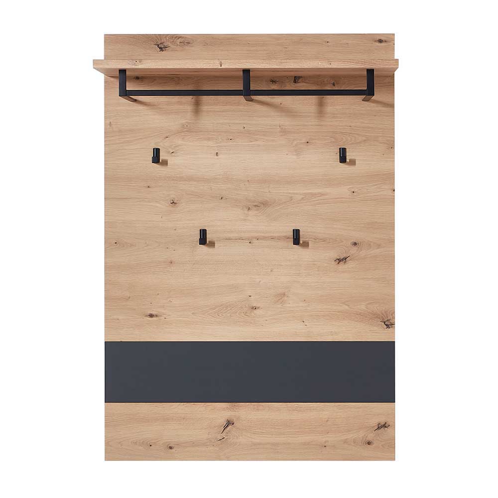 Garderobenkombination Esdravos in Wildeichefarben 225 cm breit (fünfteilig)