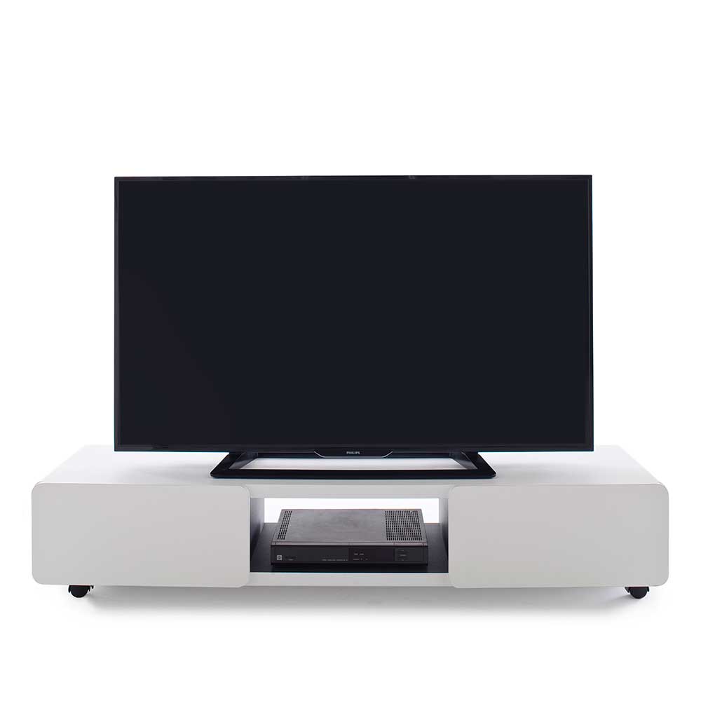 TV Sideboard Excellent in Weiß 140 cm breit