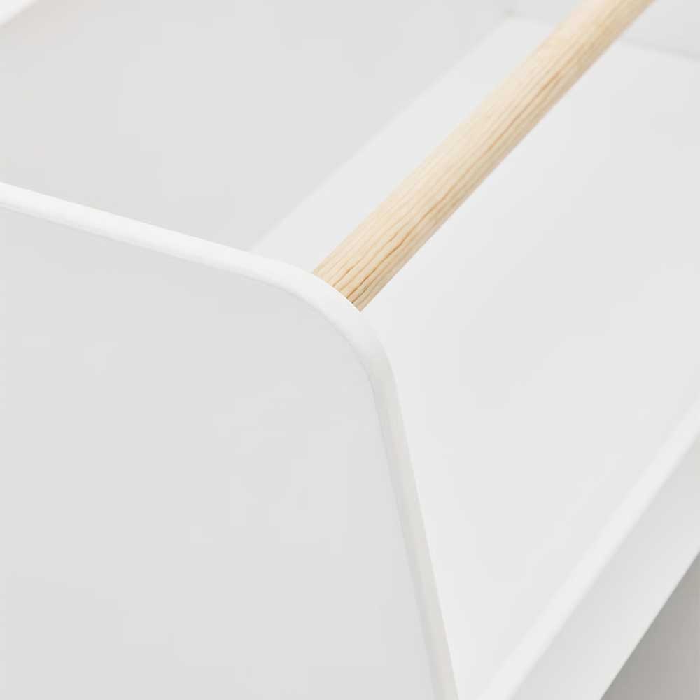 Kinderbücher Regal Danesto in Weiß und Kieferfarben 63 cm breit