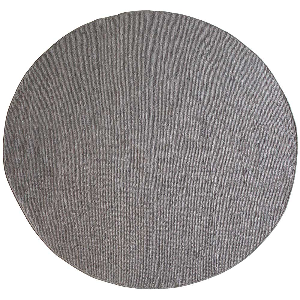 Wollteppich Galante in Grau 250 cm Durchmesser