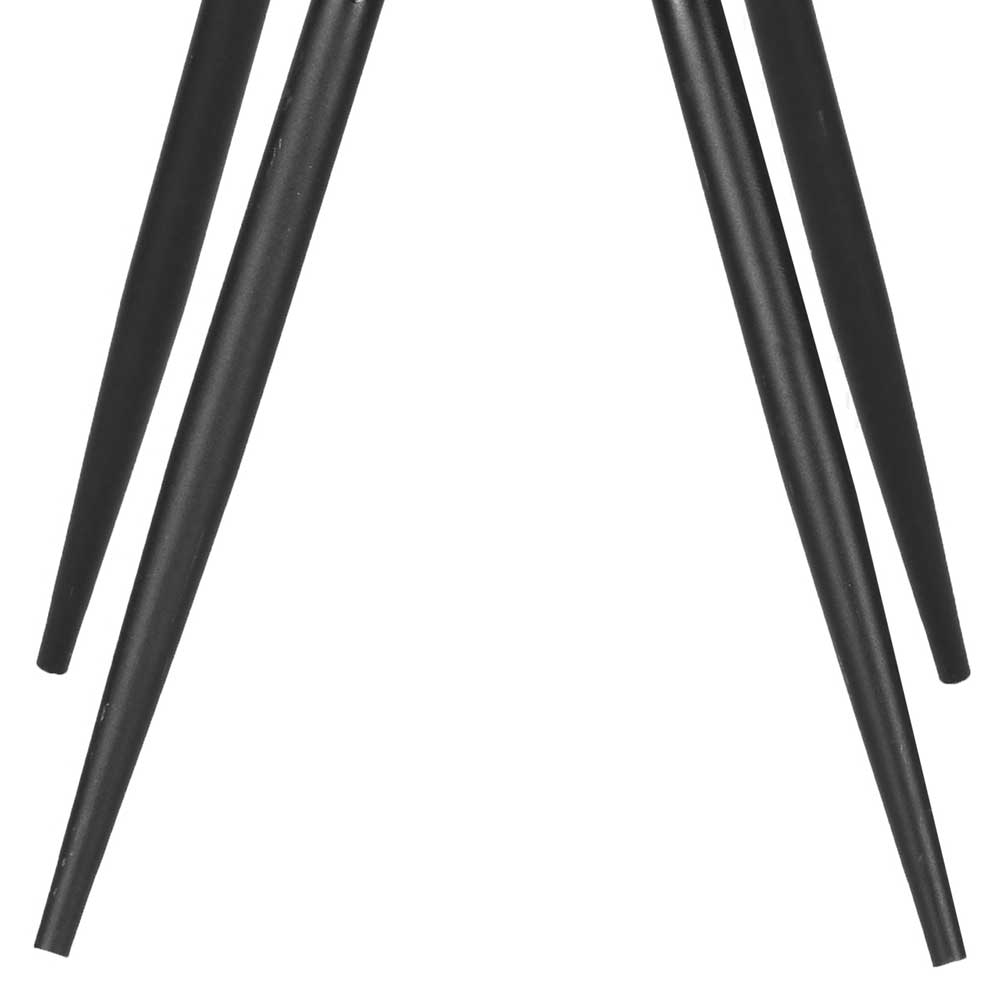 Armlehnstuhl Set Locondra in Braun und Schwarz aus Kunststoff und Metall (2er Set)