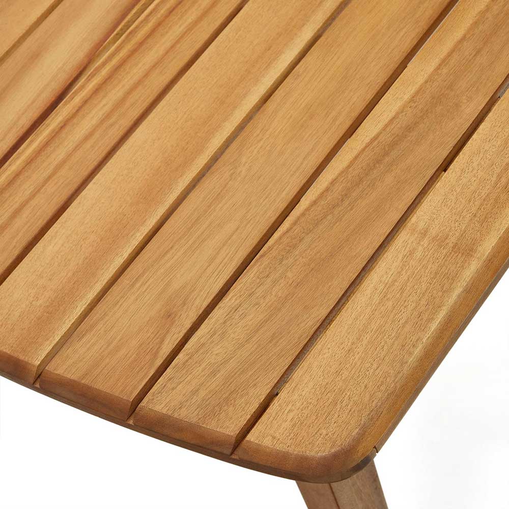 Ausziehbarer Gartentisch Groove aus Akazie Massivholz bis 240 cm breit