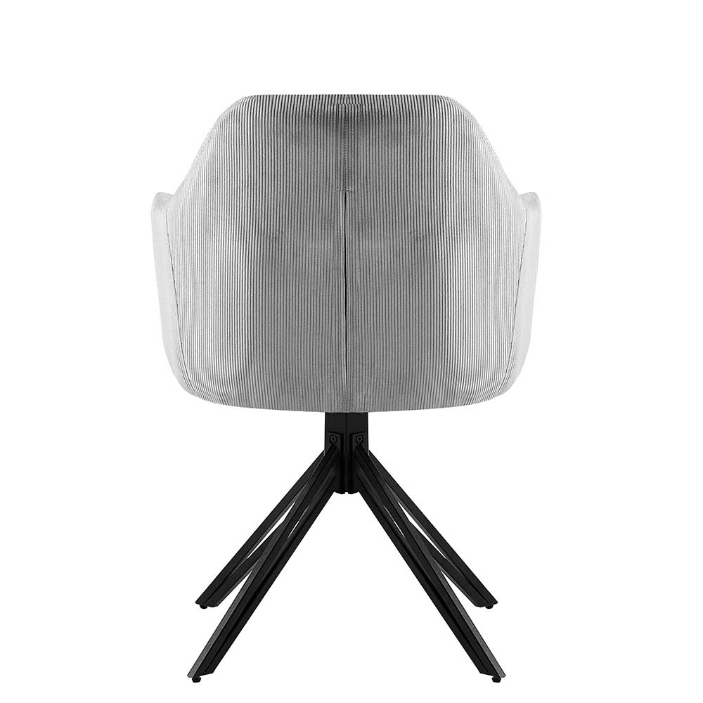 Cord Esstisch Stühle Kentura drehbar mit Gestell aus Metall (2er Set)