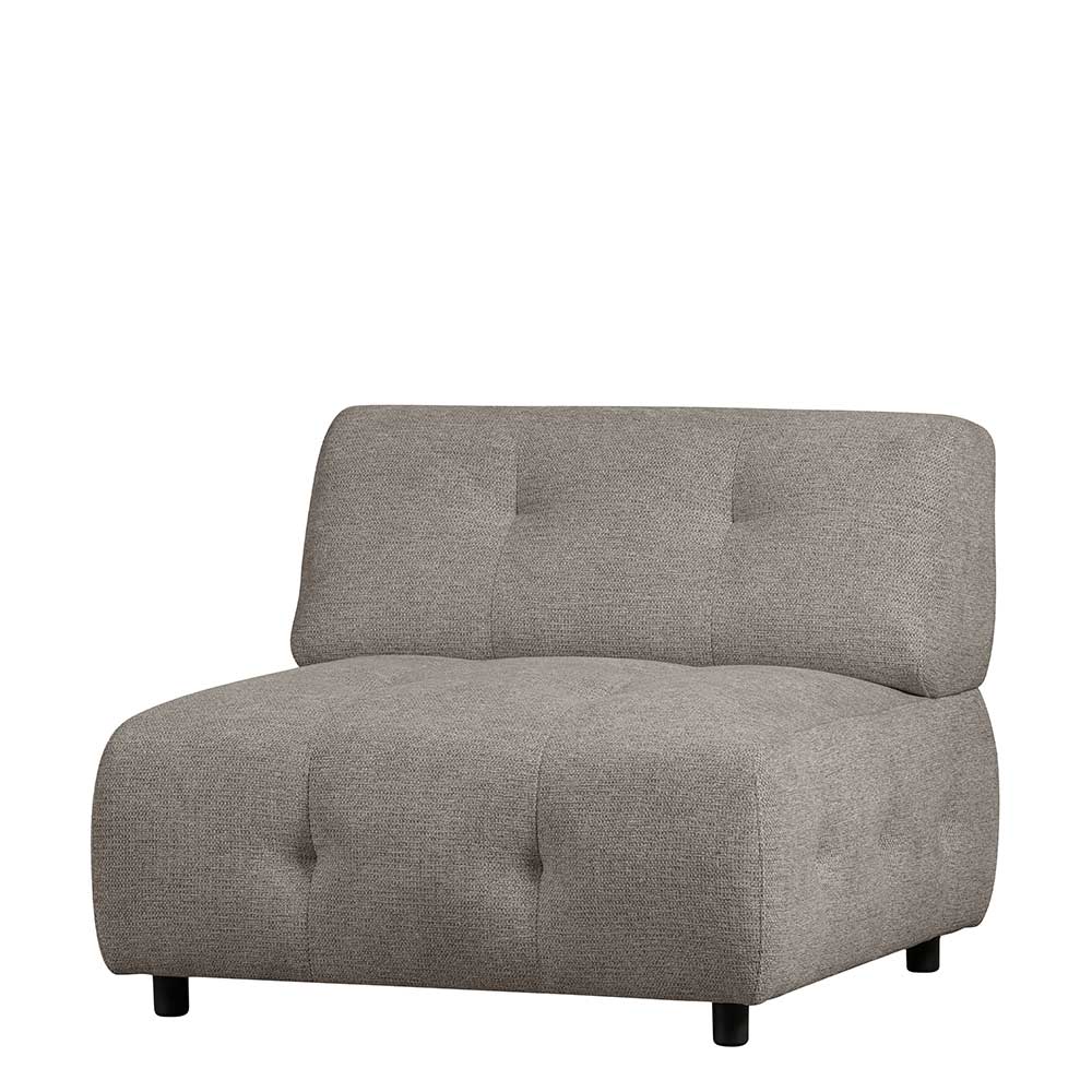 Graugrünes Couch Element Aberdeen aus Chenillegewebe 90 cm breit