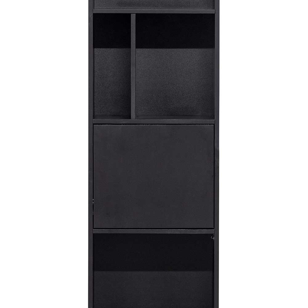 Modernes Design Wohnzimmer Regal Vreino in Schwarz 210 cm hoch