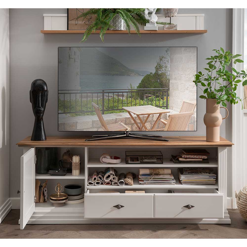 TV Sideboard Greeks aus Kiefer und Eiche Massivholz im Landhausstil