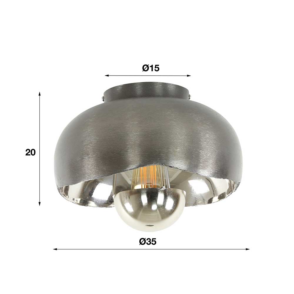 Deckenlampe Fiore im Industrie und Loft Stil aus Metall