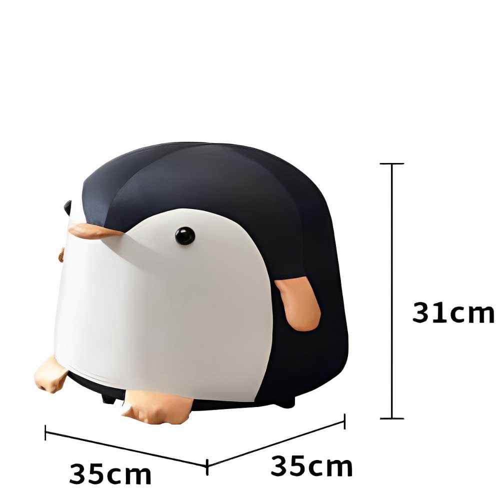 Kinderzimmer Pouf Pinguin Perdon in Schwarz und Weiß 31 cm hoch