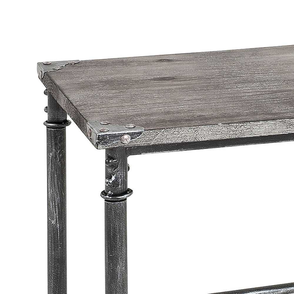 Tisch Rocky aus Stahl und Holz