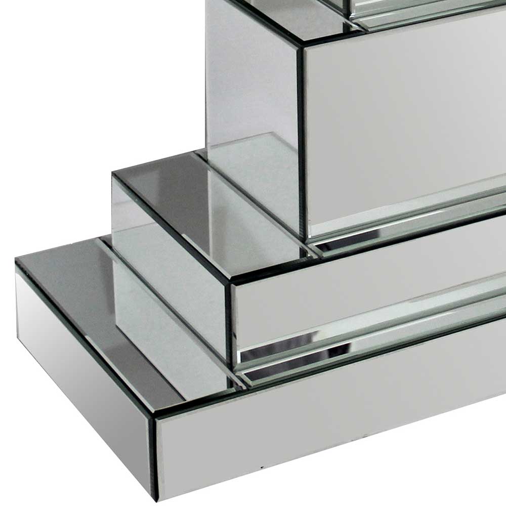 Design Flur Tisch Oltma mit Spiegelglasplatte 80 cm hoch