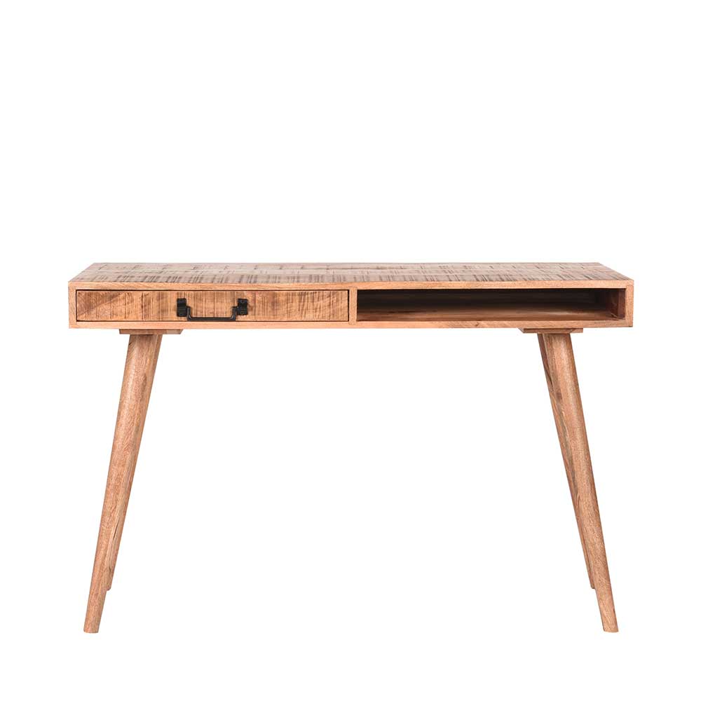 Schreibtisch Oney aus Mangobaum Massivholz im Loft Design
