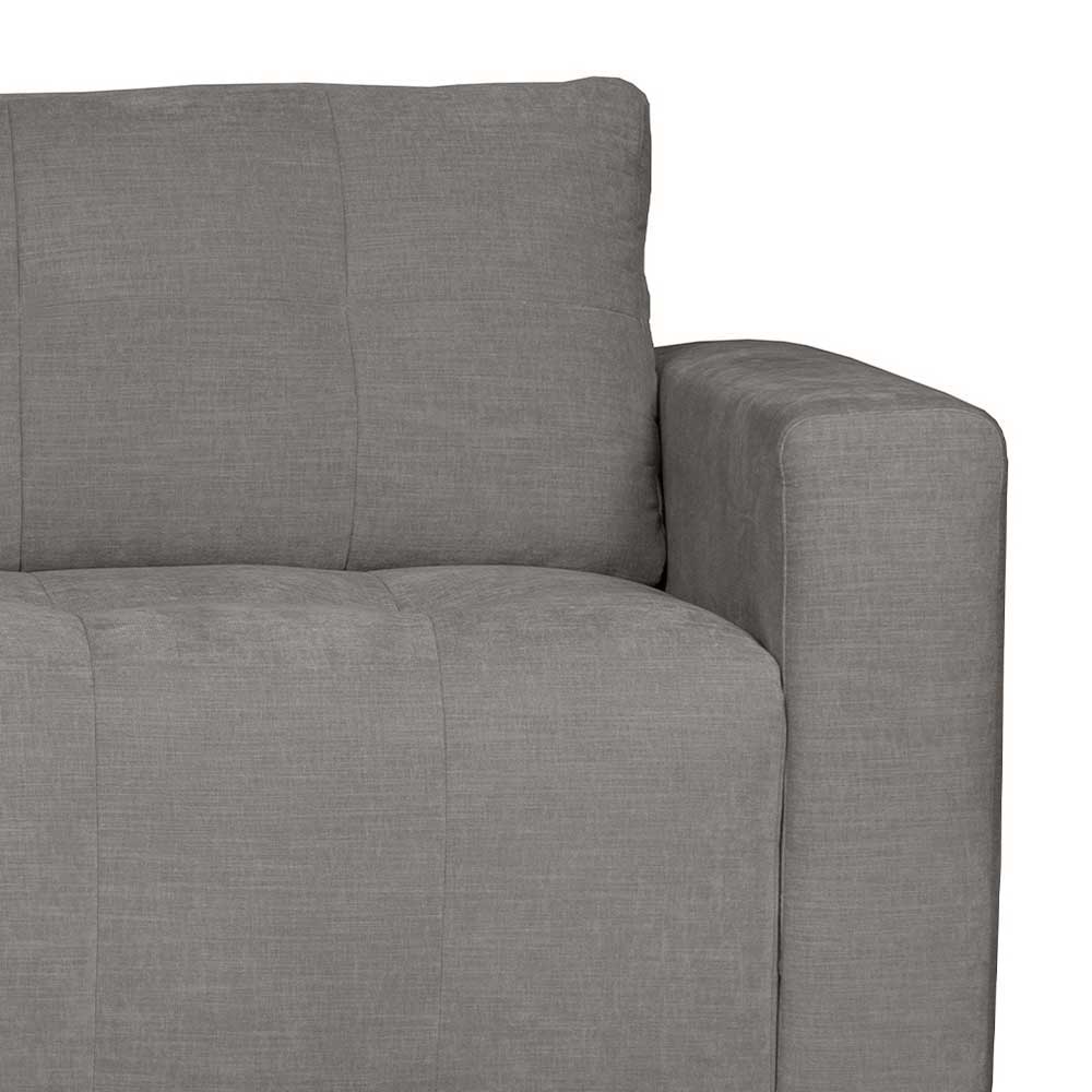 Graue Wohnzimmer Couch Registria in modernem Design mit Armlehnen
