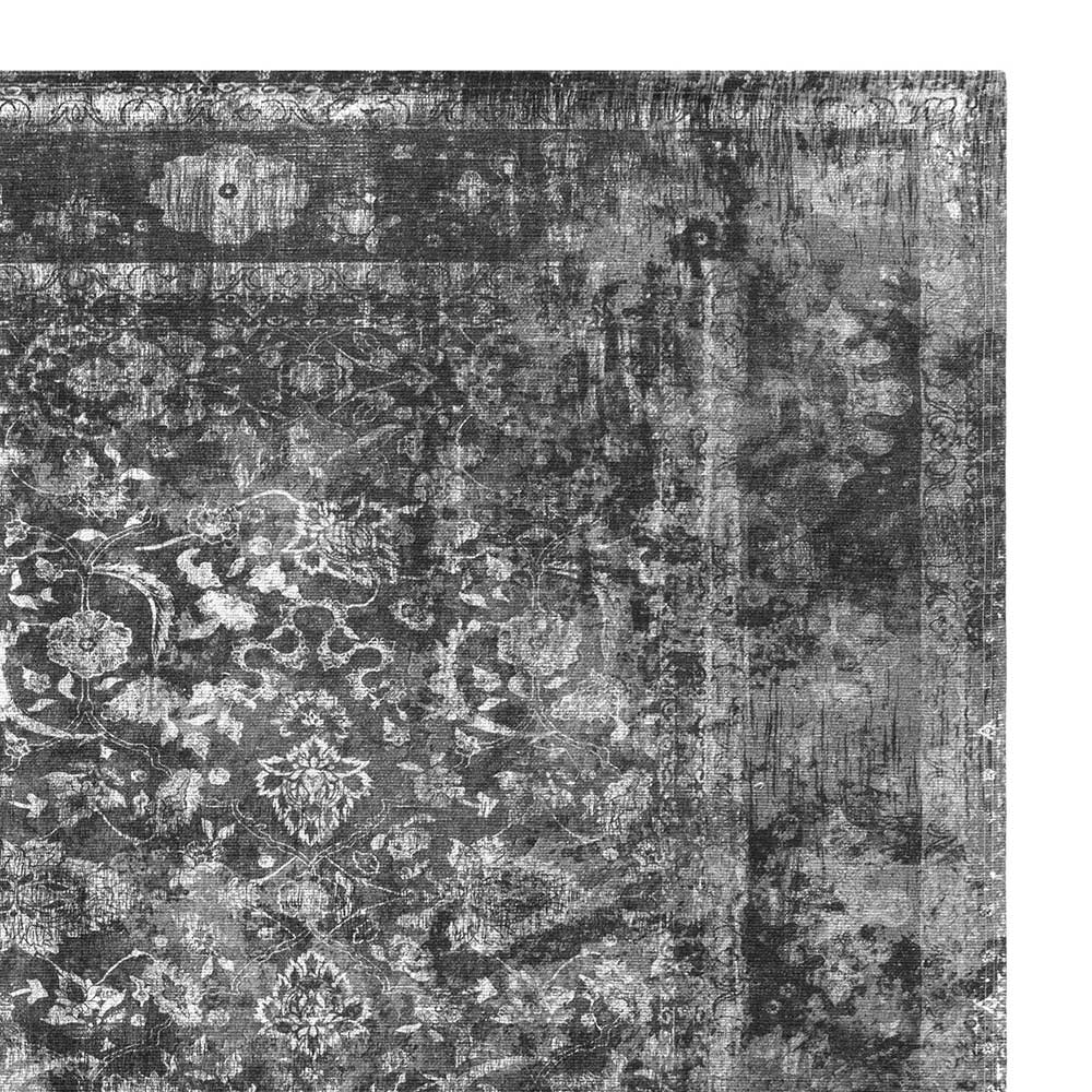 Kurzflor Teppich Bregina orientalisch gemustert in Grau