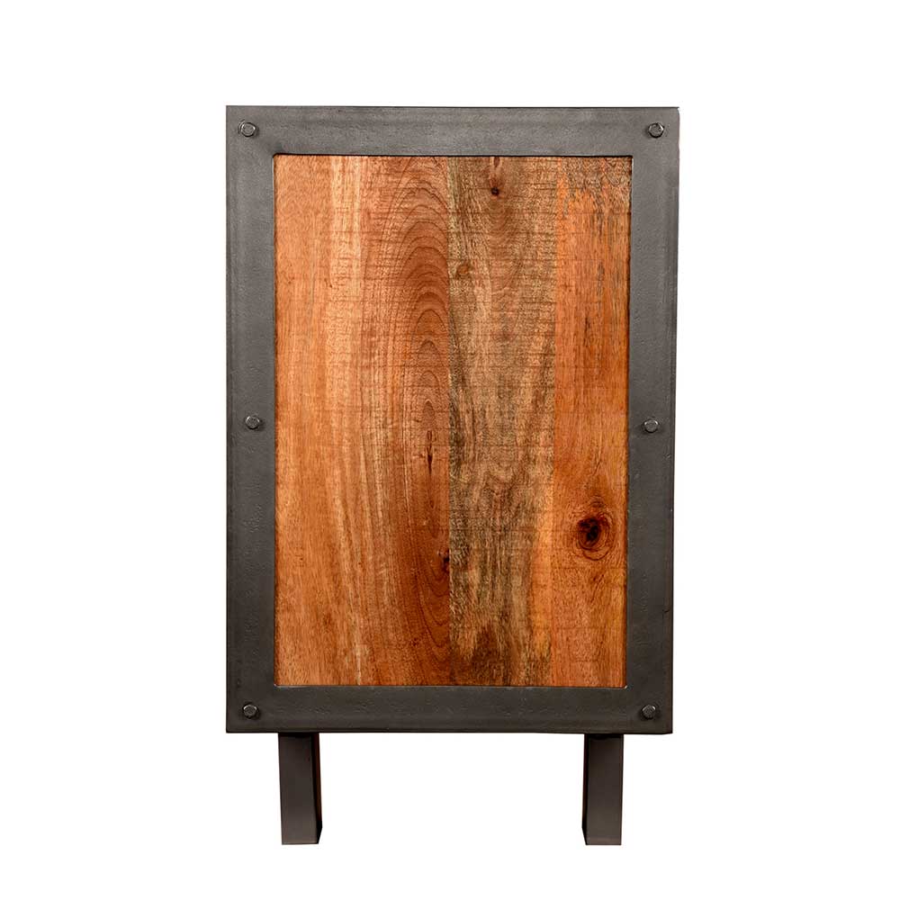 Loft Design Sideboard Ovilus aus Mangobaum Massivholz und Metall 180 cm breit