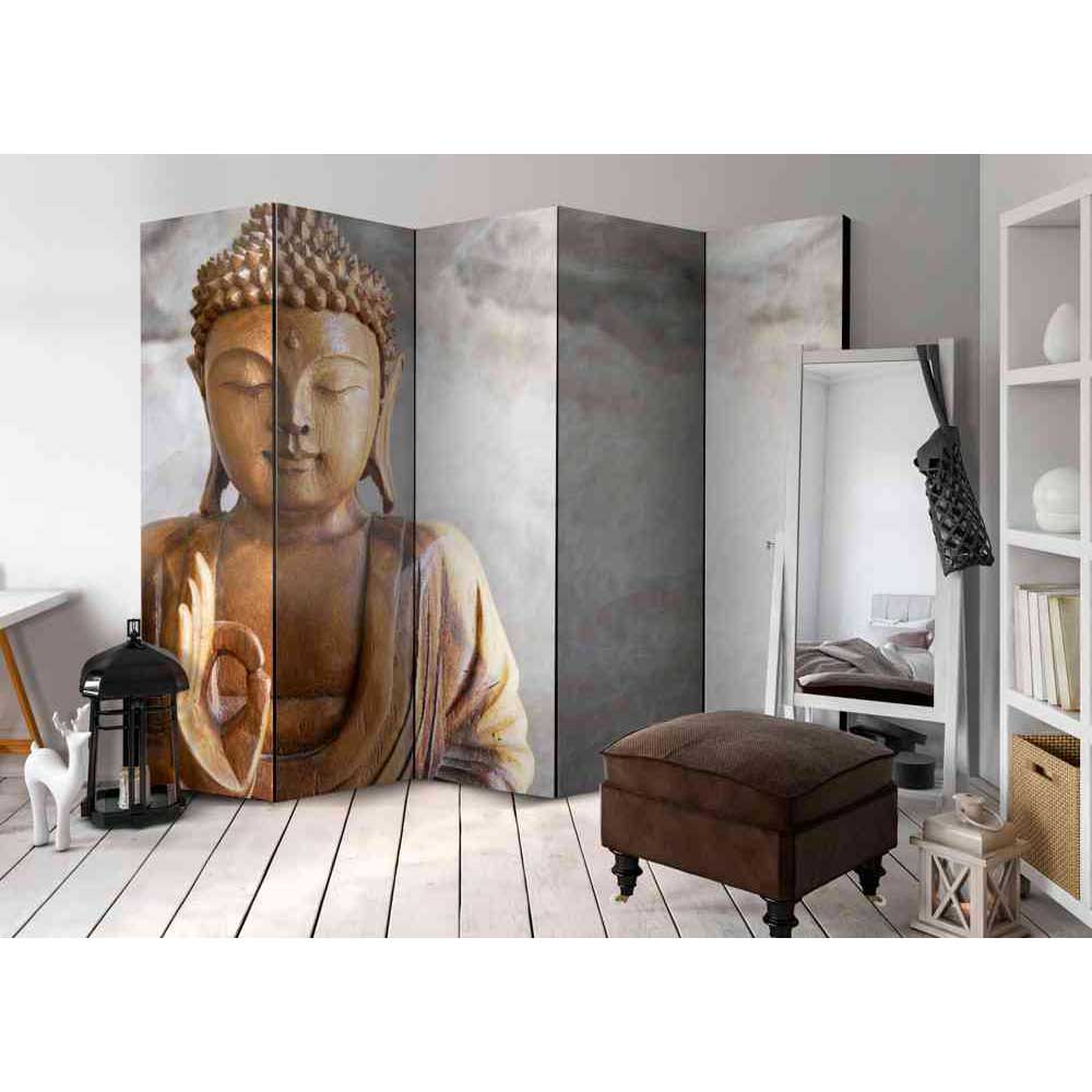 Paravent Trennwand Atelona mit Buddha 225 cm breit