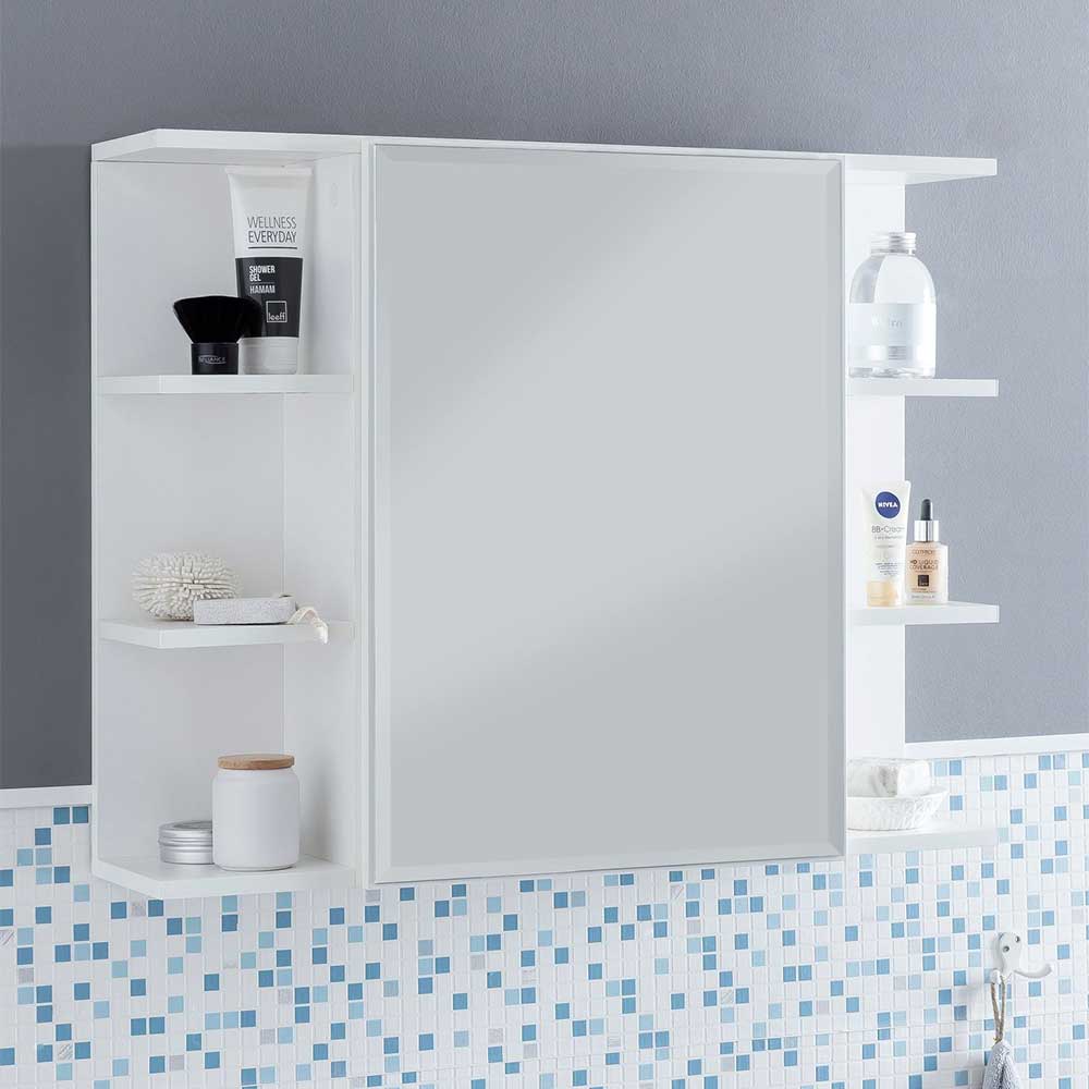 Spiegel Badschrank Lagrosso in Weiß 80 cm breit