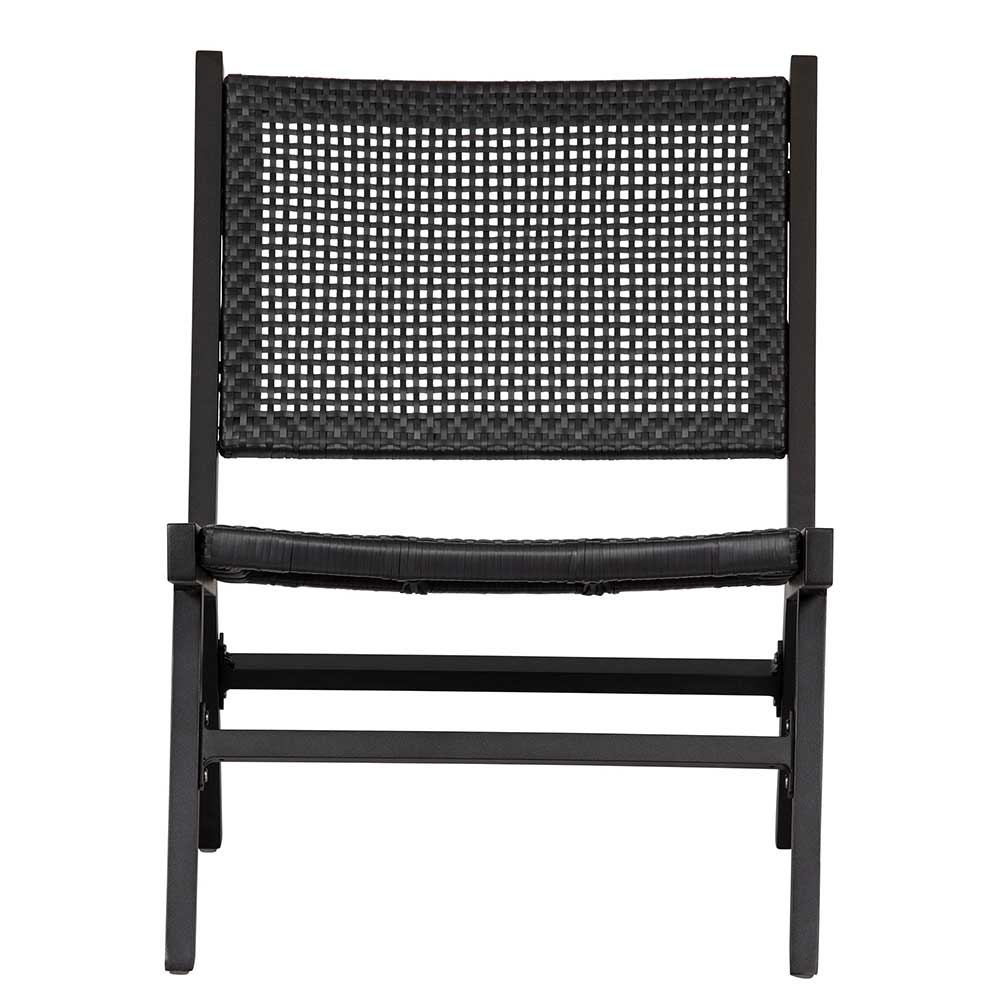 Schwarze Outdoor Möbel Nikaragva aus Aluminium und Kunstrattan
