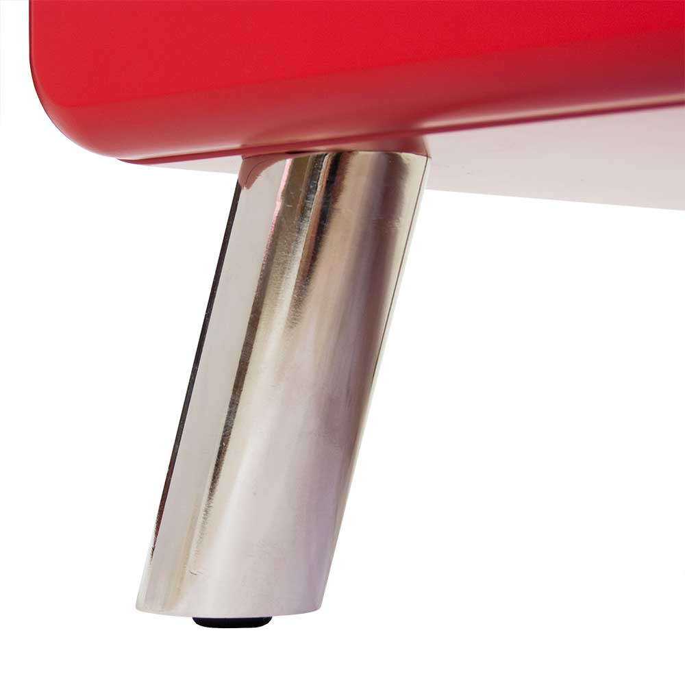 Schubladenkommode Geordi in Rot lackiert im Retro Design