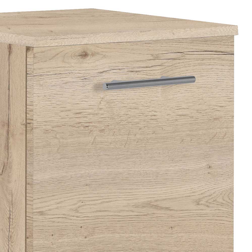 Unterschrank Bad Play in Eiche Bianco Holzoptik mit einer Tür