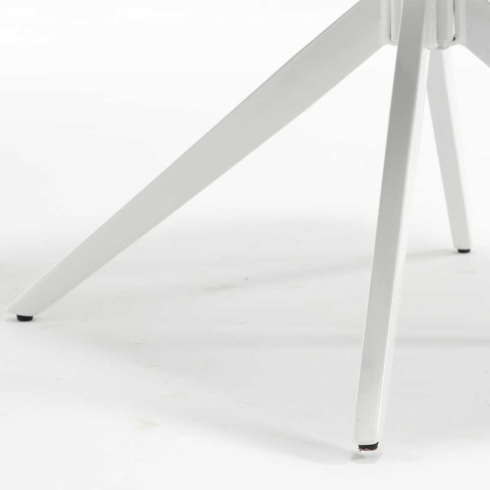 Boucle Esstisch Stühle Moranna in Grau 63 cm breit (2er Set)