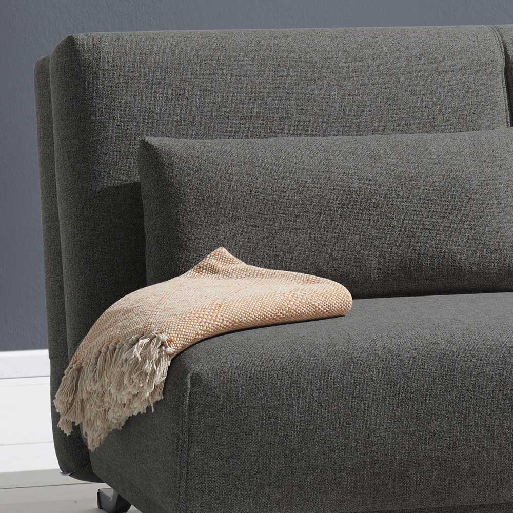 Schlafcouch Trexina in Dunkelgrau Webstoff Made in Germany