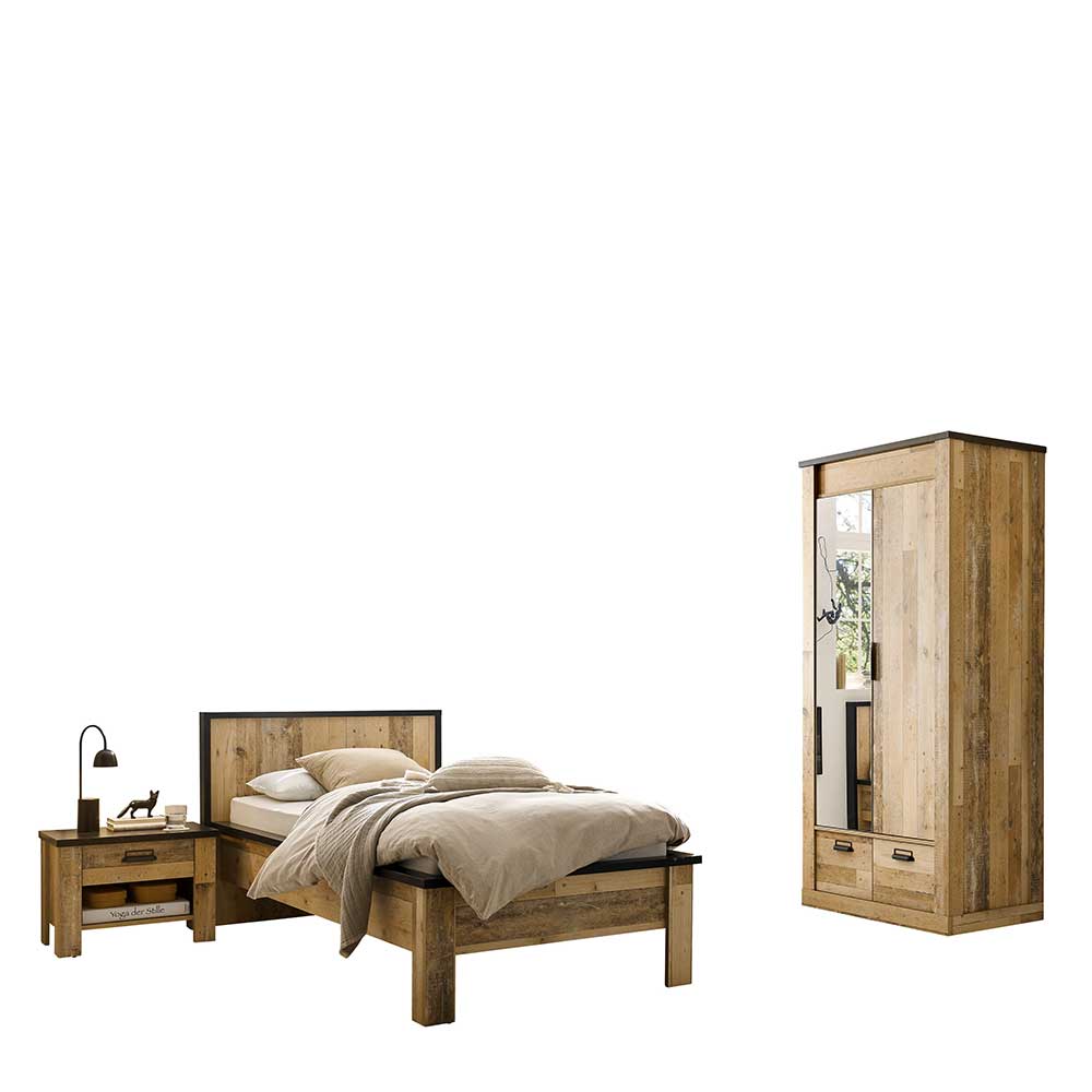 Schlafzimmermöbel Set Studiana im Landhausstil modern (dreiteilig)