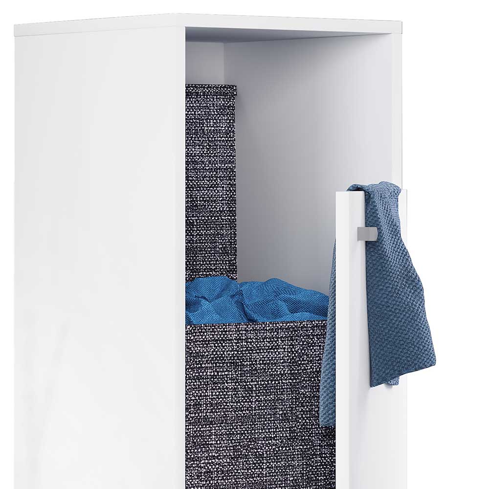 Schrank für Wäsche Canpur in Weiß 40x110x39 cm