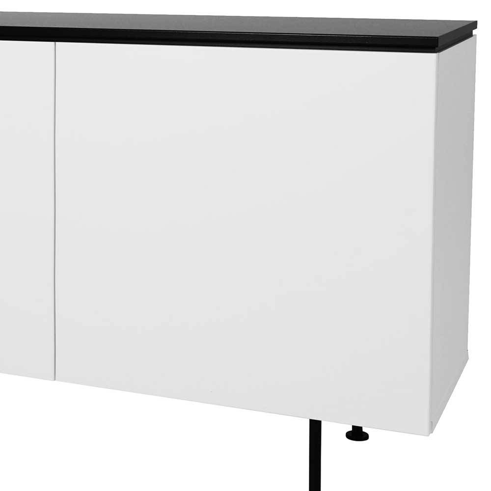 Sideboard Joinaru in Weiß und Schwarz 180 cm breit