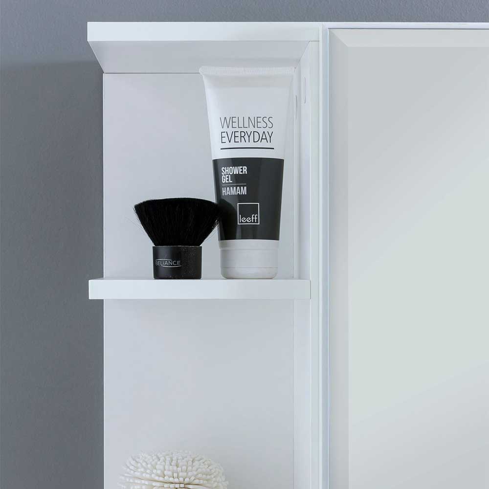 Spiegel Badschrank Lagrosso in Weiß 80 cm breit