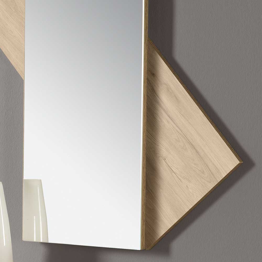Design Spiegel und Wandkonsole Lastroja in Wildeichefarben modern (zweiteilig)