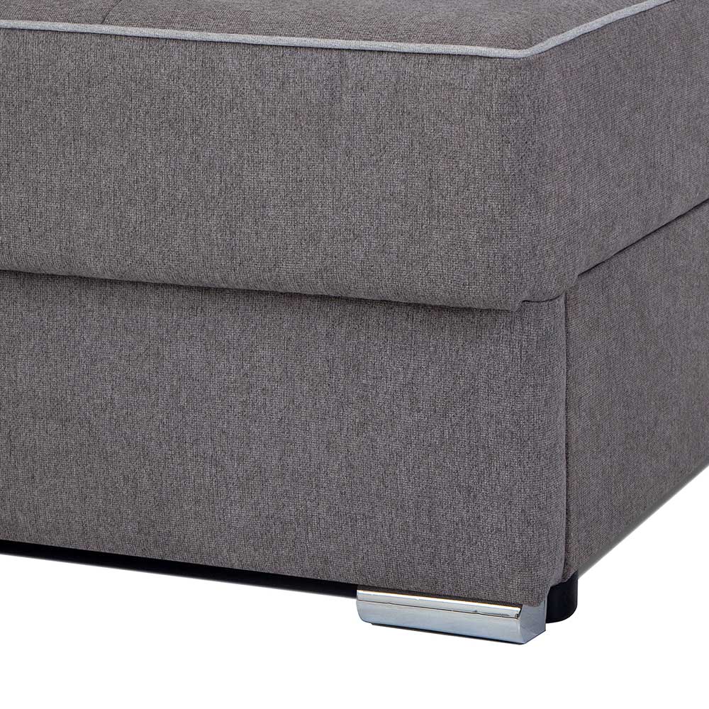 Ausklappbares Sofa Venisavo grauer Webstoff mit Schlaffunktion