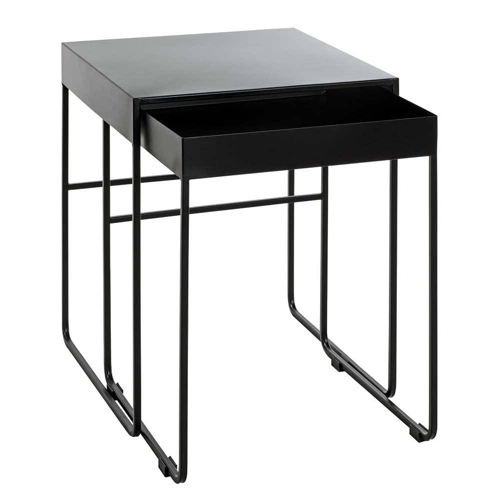 Metall Tisch Set Lazuras in modernem Design mit Bügelgestell (zweiteilig)