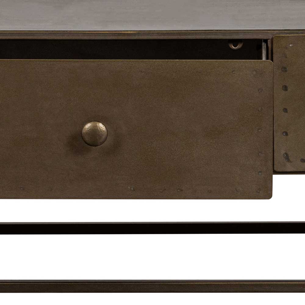 Metall TV Lowboard Badenea im Industrie und Loft Stil mit drei Schubladen