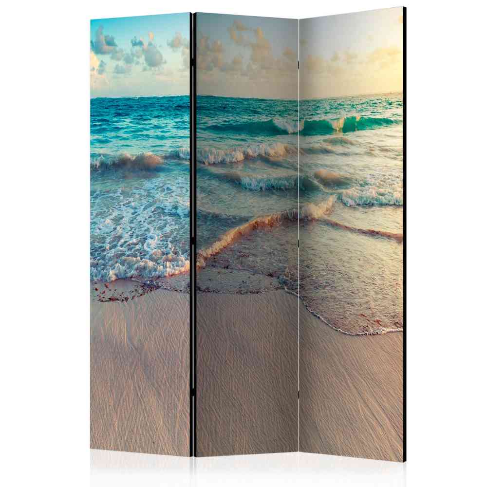 3 teiliger Paravent Brossinai mit Strand Motiv 135 cm breit