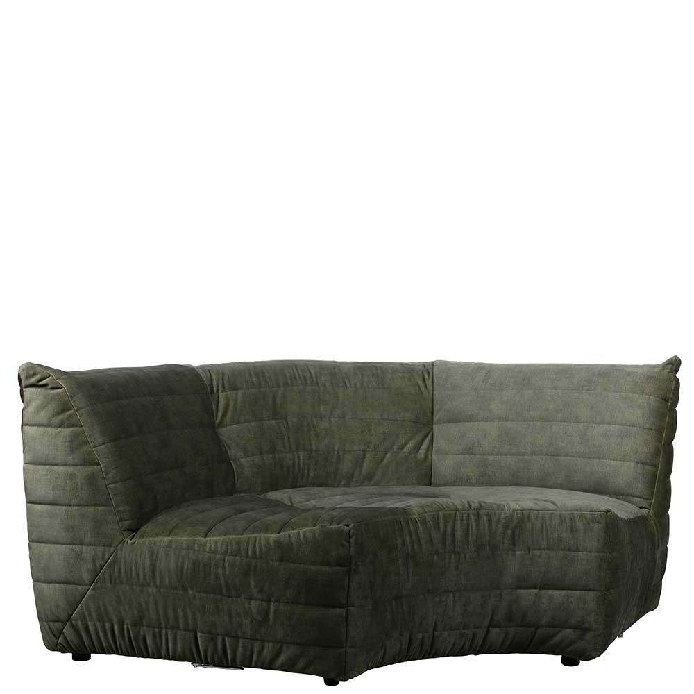 Samt Design Sofa Questino in Dunkelgrün 200 cm breit