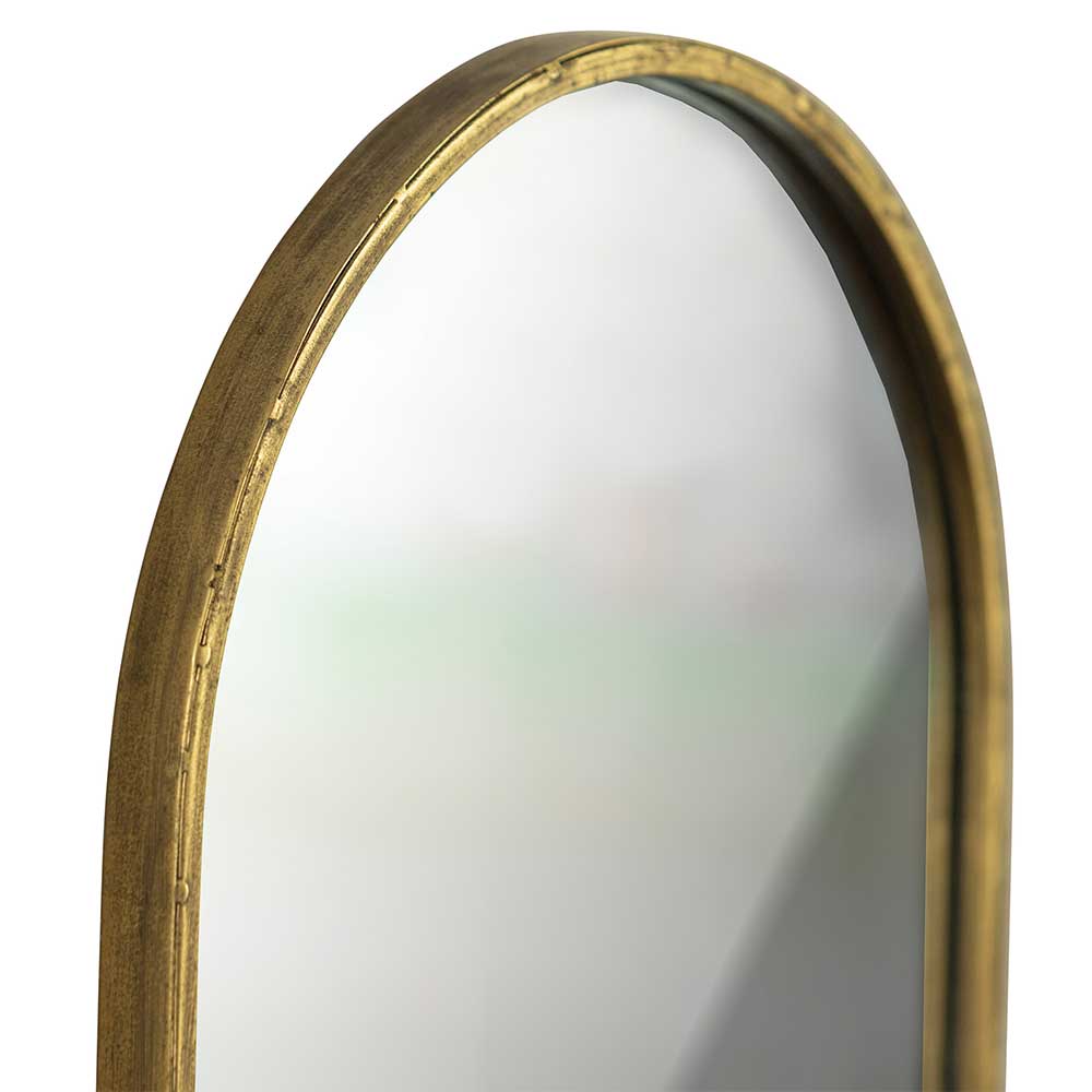 Spiegel mit Ablagen Malinsia im Vintage Look in ovaler Form