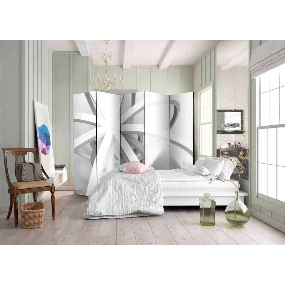Schlafzimmer Paravent Siotra mit geometrischem Muster 225 cm breit