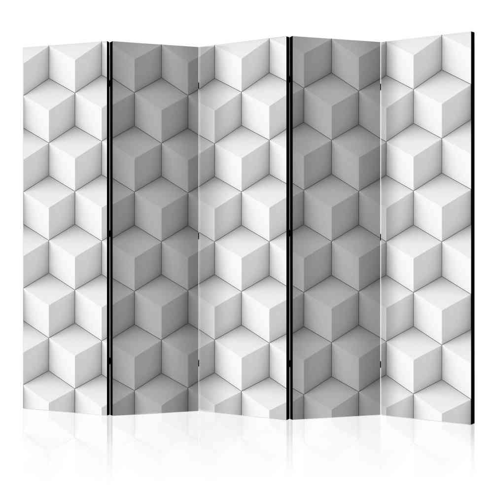 Raumteiler Paravent Anyna 225 cm breit mit geometrischem Muster