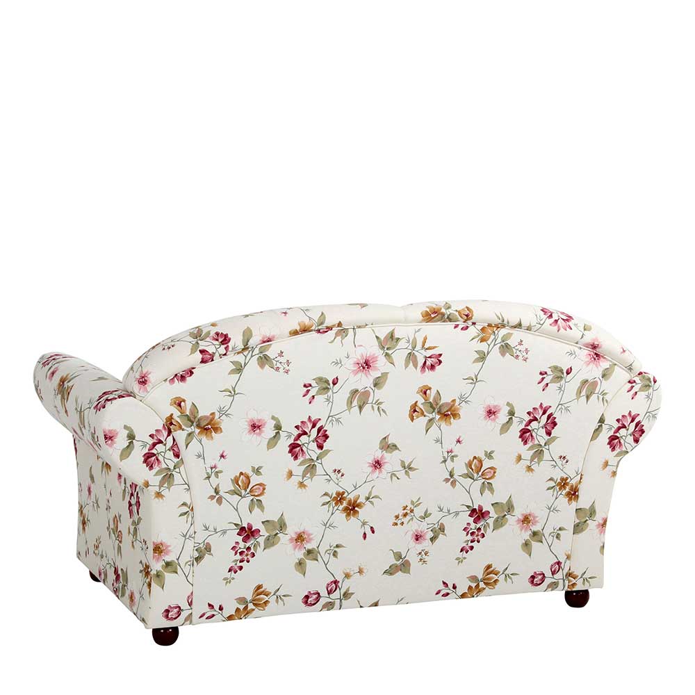 Couch mit Blumenmuster Isner im Landhausstil 151 cm breit