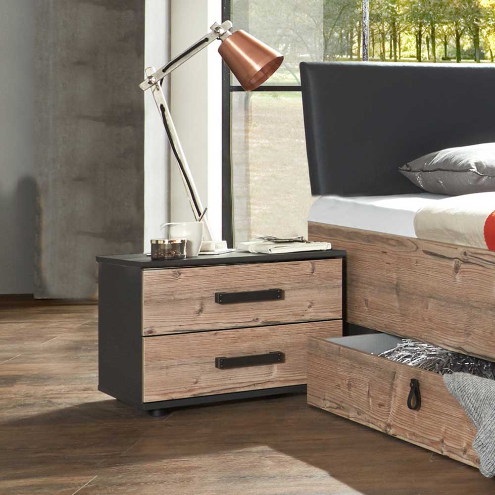 Schlafzimmermöbel modern Vedra im Industrie Stil Made in Germany (vierteilig)