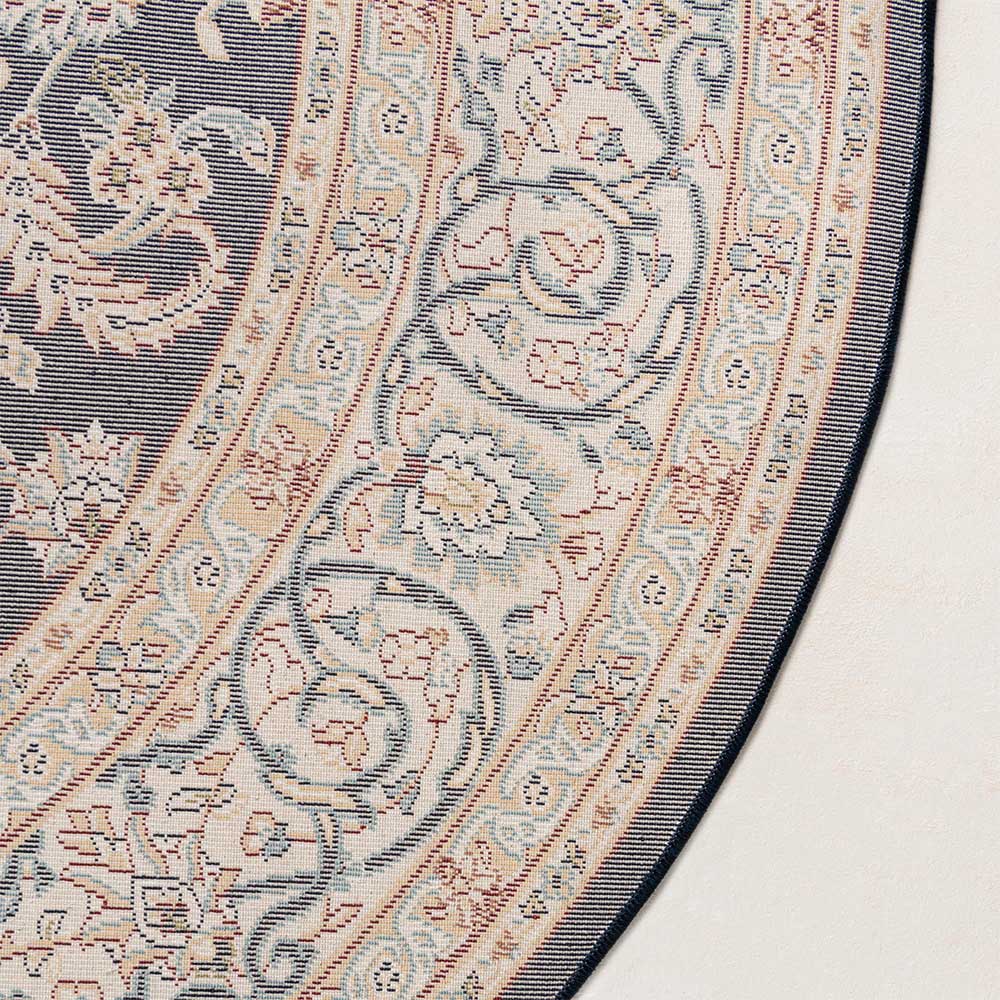 Runder Teppich Salvadore Kurzflor mit orientalischem Muster
