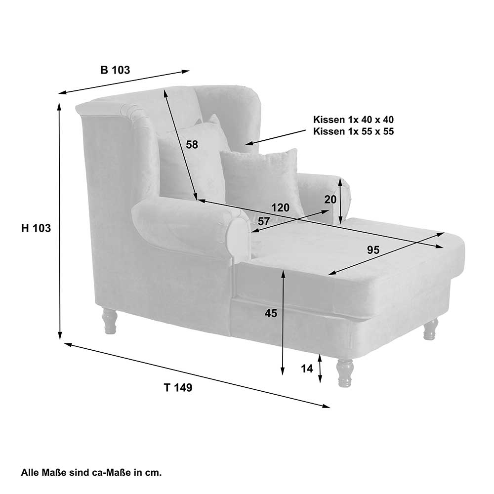 XL Wohnzimmer Sessel Uberaba in Schwarz aus Flachgewebe