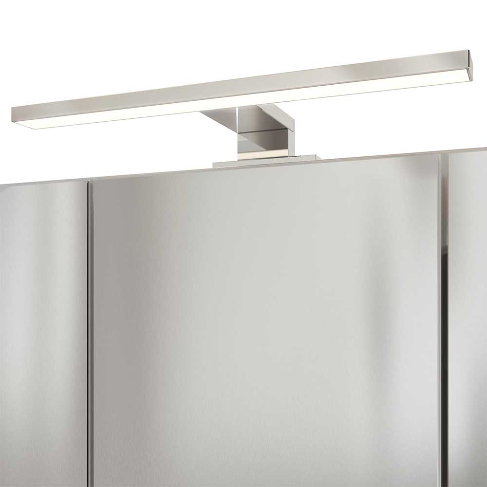3 Türen LED Spiegelschrank Vulray in Weiß 100 cm breit